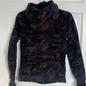Lululemon Athletica Black Camo Scuba Zip-up Hoodie